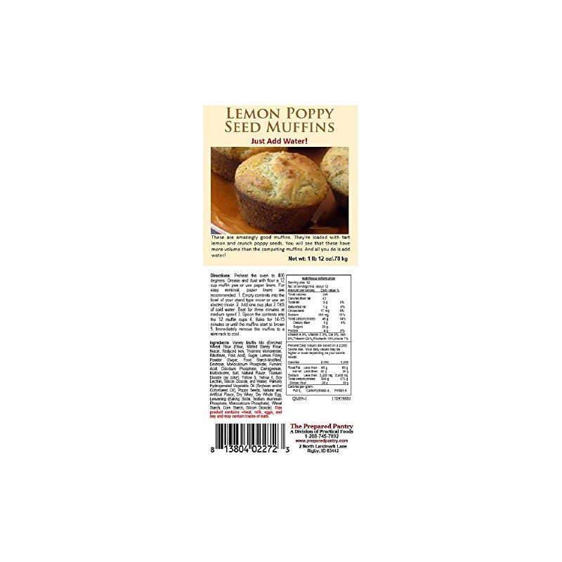 Lemon Poppy Seed Just-Add-Water Muffin Mix