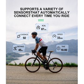 INBIKE Bicycle Computer Wireless Bicycle Speedometer Bicycle GPS Speedometer Wireless Bluetooth E Bike Mountain Bike MTB Cycling White