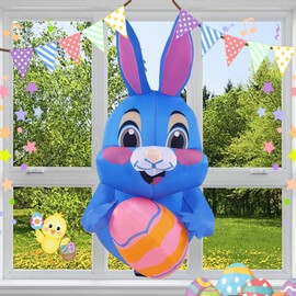 Perfeclan Inflatable Easter Bunny Inflatable Yard Decoration Photo Props Waterproof 3.3ft for Lawn Garden Indoor/Outdoor
