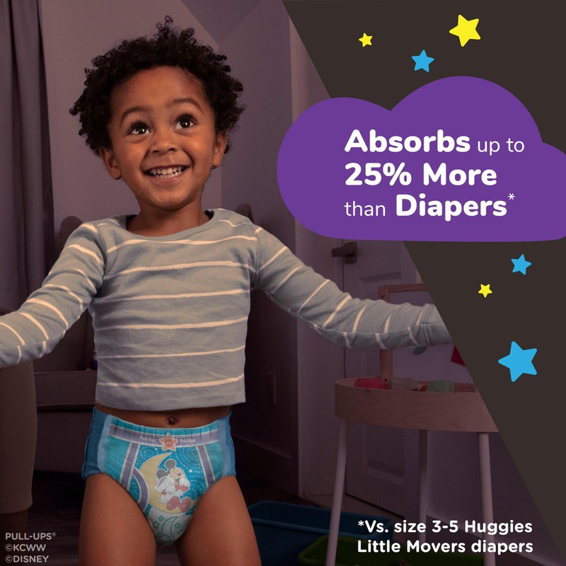 Pull-Ups Boys' Night-Time Potty Training Pants, Size 4T-5T Overnight Training