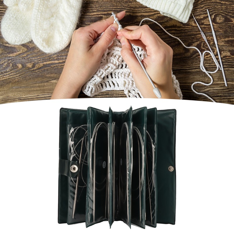 11 Pcs Circular Knitting Needles Set Length 120cm Comfortable Handle