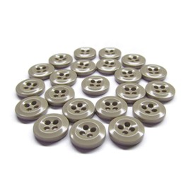 ButtonMode Industrial Shirt Buttons (Fits Carhartt, Dickies, Red Kap Work Shirts) Class A, B, C, Workshop Commercial Industrial Strength Buttons Measuring 13mm (1/2 in), Khaki Tan Beige, 22-Buttons