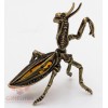 Solid Brass Amber Figurine of Praying Mantis Insect Totem talisman