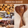 Wooden Spoons for Cooking, 10PCS Teak Wood Cookware Utensil Set