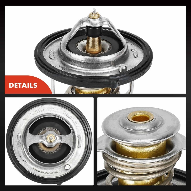 A-Premium Engine Coolant Thermostat with O-ring Compatible with Kia Optima