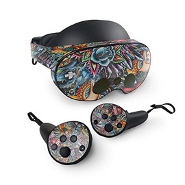 MightySkins Glossy Glitter Skin Compatible with Meta Quest Pro - Old School Tattoo | Protective, Durable High-Gloss Glitter Finish | Easy to Apply, Remove, and Change Styles | Made in The USA