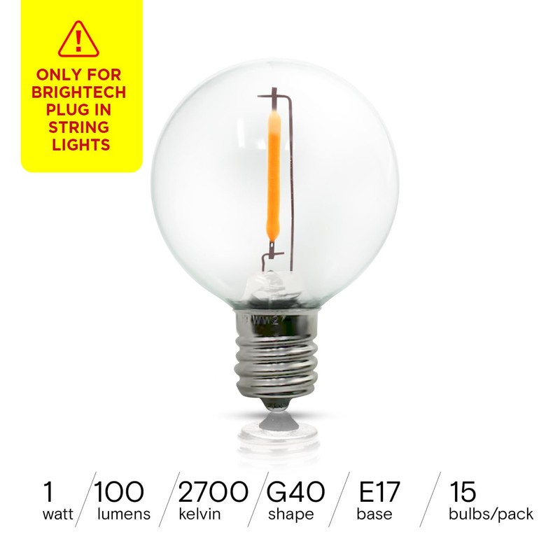 Brightech Ambience PRO Replacement LED Light Bulbs, Plastic 1 Watt