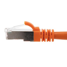NavePoint Ethernet Patch Cable CAT6A, S/FTP, 26AWG, 1 Ft, 5 Pack, Orange