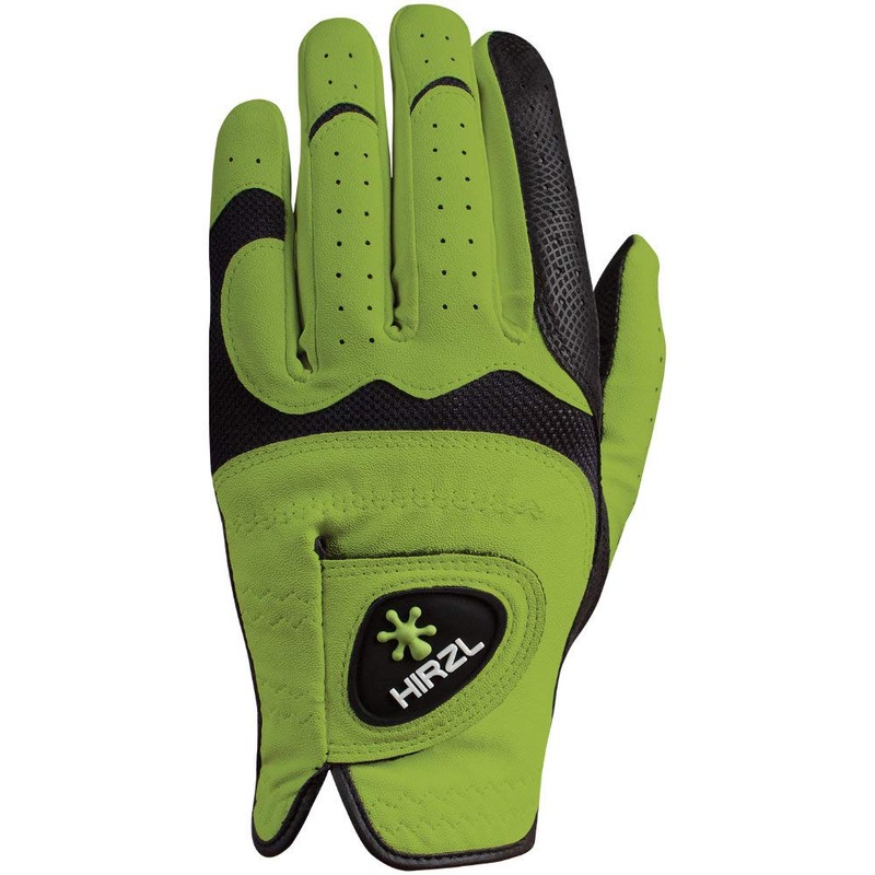 Hirzl Hybrid PLUS Golf Glove (Green/Black, Medium)