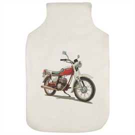 'Red and White Motorbike' Hot Water Bottle Cover (HW00035213)