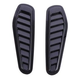 Gatuida 2pcs Carbon Fiber Style Car Air Flow Vent Covers Durable Hood Decoration Stickers for Enhanced Style and Personalization Car Accessories for Auto Enthusiasts