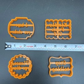 Cutters Funny Cookie Cutter Molds New Funny Sayings Gag Gift 4 pc Set