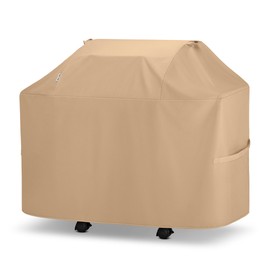 Unicook 52 Inch Grill Cover for Outdoor Grill, Heavy Duty Waterproof BBQ Cover Compatible with Char-Broil Nexgrill and Weber Spirit 2-3 Burner Gas Grills, All Weather Protection, Light Brown