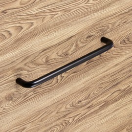 Gedotec Bow Handle Kitchen Cabinets Furniture Handle 160 mm - H10840 | Drawer Handle Metal Black Matt | Bow Handle Height 35 mm | Kitchen Handle Solid Metal | 1 Piece - Cupboard Handle Round for