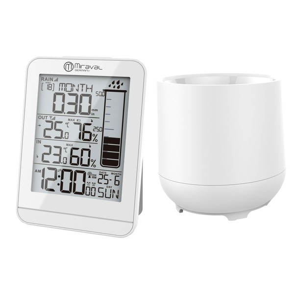 Design Wireless Weather Station with Rain Gauge Date Display LCD