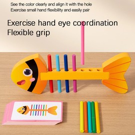 YXWELLIFE Fine Motor Training Color Matching Toys Fishbone Montessori Teaching Aids Young Children Kindergarten Early Education Toys