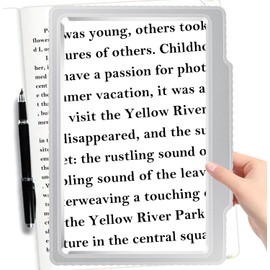 5X Magnifying Glass for Reading, Large Magnifier Provide Full Page Viewing Area Perfect Handheld Magnifier for Reading