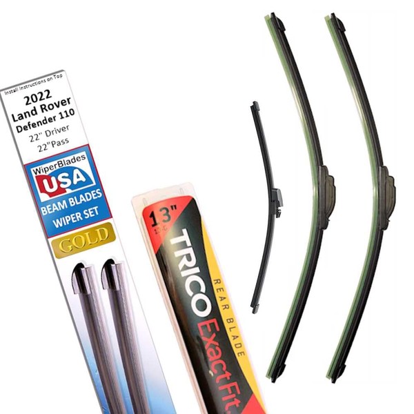 Beam Blade Wipers Replacement Set for 2022 Land Rover Defender
