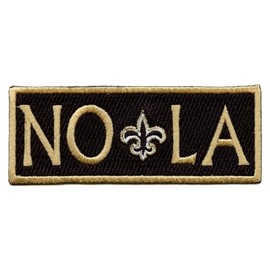 NOLA With Fleur-de-lis Patch New Orleans Logo Embroidered Iron On