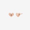 Gold&Deer 14K Goldfield Mini Plump Heart Earrings White Gold /