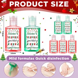 Oudain 50 Pcs Christmas Santa Mini Hand Soap Bulk 1fl oz Xmas Travel Size
