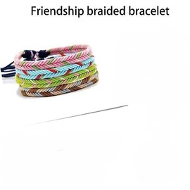 12 PCS Friendship Bracelet Hand-Woven Cotton and Linen Bracelet Adjustable Size 6-11 Inches Unisex