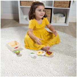 Melissa & Doug Wooden Breakfast Picnic Box Play Food Set for Boys and for Girls 2+