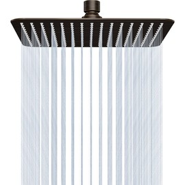 SR SUN RISE Luxury 16 Inch Extra Large Square Stainless Steel Shower Head High Pressure Rainfall Showerhead Ultra Thin Water Saving Oil Rubbed Bronze 2.5 Gpm