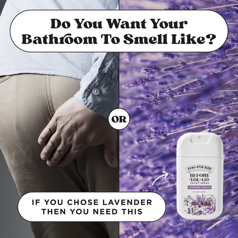 Poo-Pourri Before-You-Go Pocket Toilet Spray, Travel Essentials, Lavender Vanilla, 1