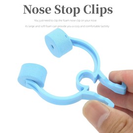 KAEGOUSY 6 Pcs Nose Stop Clips Plastic Foam Nose Clips Nose Bleed Stopper Nasal Clip for Accidental or Emergency Condition (6)