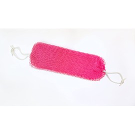 Scrubbing Towel, Body Towel, Firm, Foaming, Quick Drying, Clean, Fisherman's Net Towel, Double Layered Knitting, Back, Long, Pink