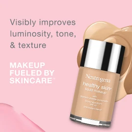 Neutrogena Healthy Skin Liquid Foundation Makeup with Broad Spectrum SPF 20 Sunscreen, Lightweight, Medium Coverage Makeup with Sunscreen and Pro-Vitamin B5, Soft Beige 50, 1 fl. oz