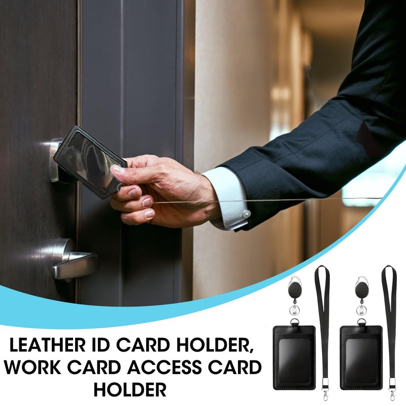 Pack of 2 ID Card Holder Vertical ID Card Holder