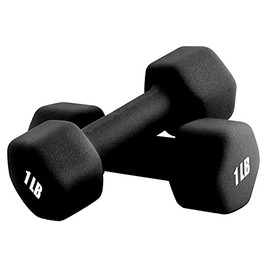 Portzon Rubber Encased Hex Dumbbell Hand Weights, Anti-Slip, Anti-roll