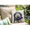 Throw Pillow Cover Bear Compass Mountains Decorative Pillowcase Cotton Linen