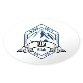 CafePress Alta Ski Resort Utah Sticker Oval Car Bumper Sticker