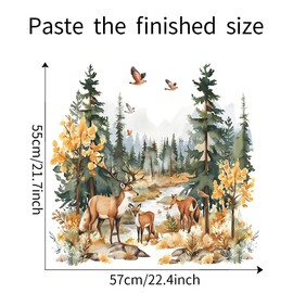 Wall Stickers Animals Cute Deer Jungle Animals Painting Style Interior Stylish Cat Butterfly Wall Sticker Wallpaper Landscape PVC Material DIY Stylish Interior Wallpaper Wallpaper Removable Stylish
