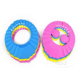 Hoi Adjustable Shampoo Cap Hair Shower Cap Shampoo Hair Cap Ear-Protective Type Pink 5ea