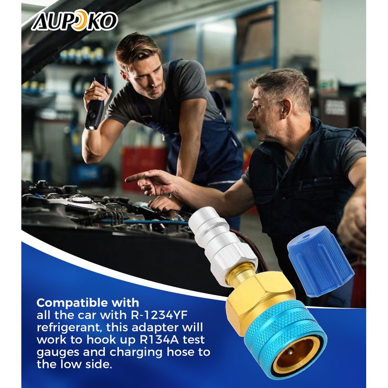 Aupoko R1234YF to R134A Low Side Quick Coupler 14mm, R12