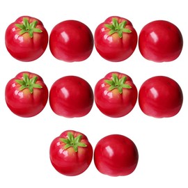 Lorigun Artificial Tomatoes Simulation Fake Vegetable Photo Props Home Decoration X 10Pcs