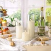 Shihanee Set of 6 Pillar Candles and Glass Cylinder Vases