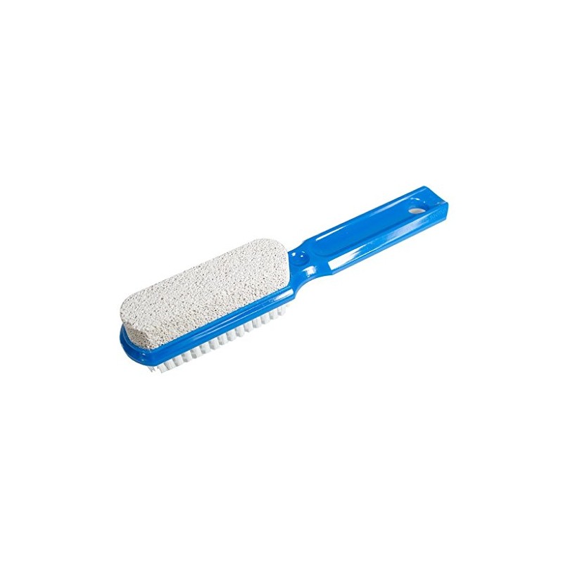 Two Sided Foot Scrubber with Handle: Pumice Stone Smoother &