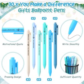 Eaasty 30 Sets Starfish Story Gifts Coworker Gifts Bulk Inspirational Notebooks Starfish Travel Tokens You Make a Difference Gifts Ballpoint Pens Thank You Pens Appreciation Gift for Teacher