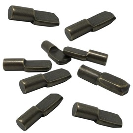 Desunia 5mm Spoon Style Cabinet Shelf Support Pegs | Antique Brass | Pack of 25