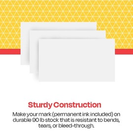 School Smart Unruled Index Cards, 4 x 6 Inches, White, Pack of 100