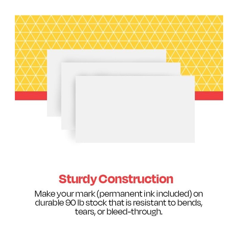 School Smart Unruled Index Cards, 4 x 6 Inches, White,