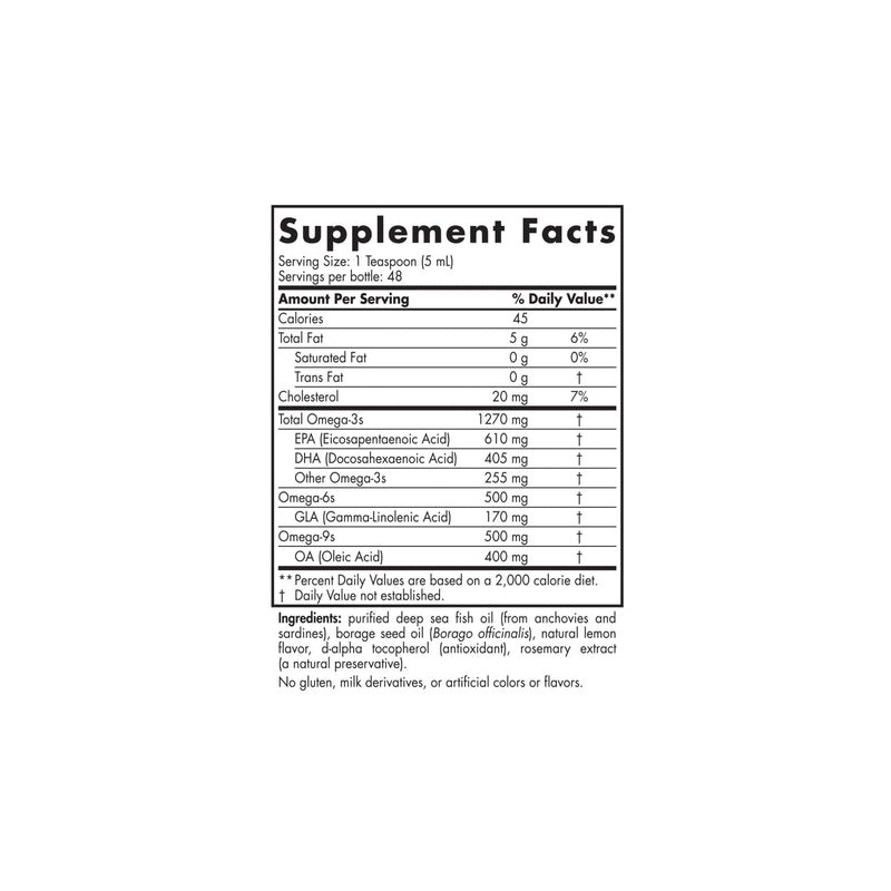 Nordic Naturals Complete Omega 3.6.9 Lemon 237ml Fish Oils