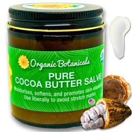 Organic Botanicals - Cocoa Butter Salve - Organic Belly Butter for Pregnant Women, Nipple Balm, Scar Cream, Stretch Marks, & Body Bumps Moisturizer, All-Natural with Intense Hydration, 4 ounces