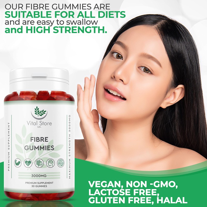 Fibre Gummies 3000MG - Vegan - One Month Supply -