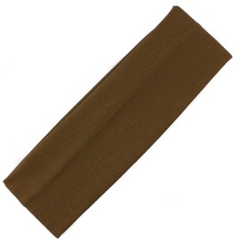 Mytoptrendz Wide Headband Girls Kylie Hairband Elasticated Fabric Women Soft Yoga Hair Wrap Unisex Hair Bandeau for Men Sports (Brown)